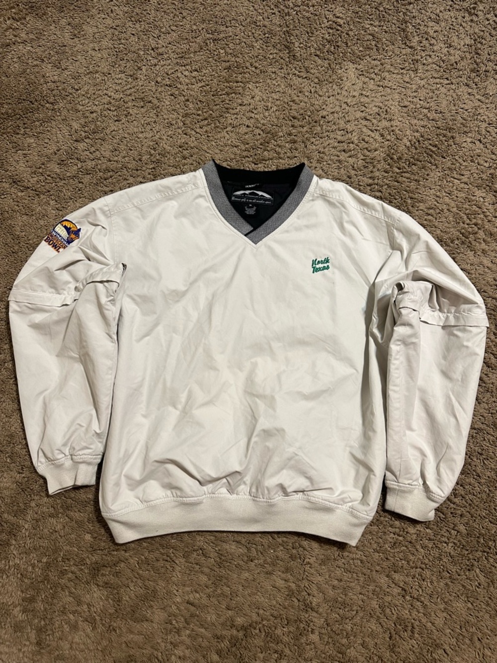 Vintage NCAA North Texas “mean green” pullover 90s size xl